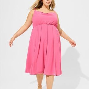 NWT pink midi dress with pockets